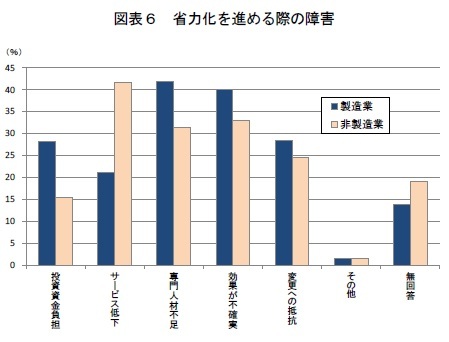 図表6　省力化を進める際の障害