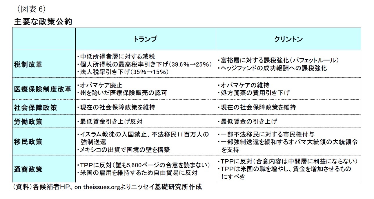 （図表6）主要な政策公約
