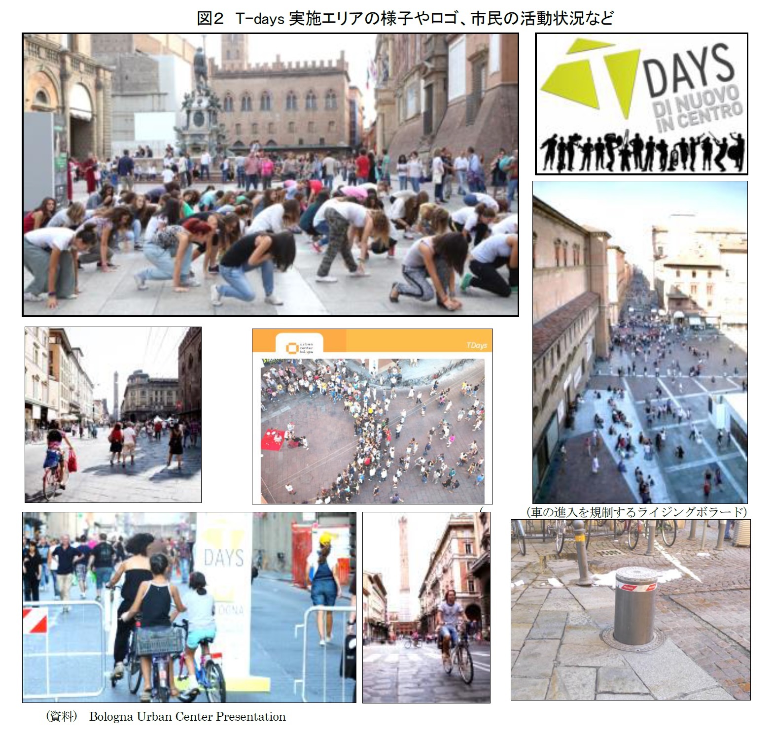 図2 T-days実施エリアの様子やロゴ、市民の活動状況など