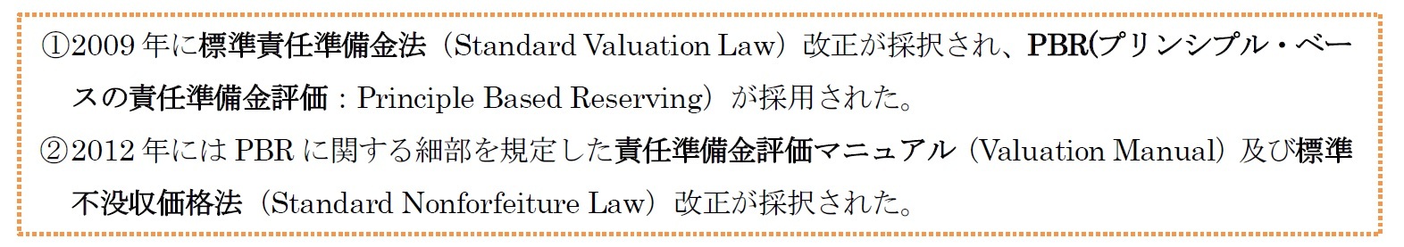 標準責任準備金法の改正