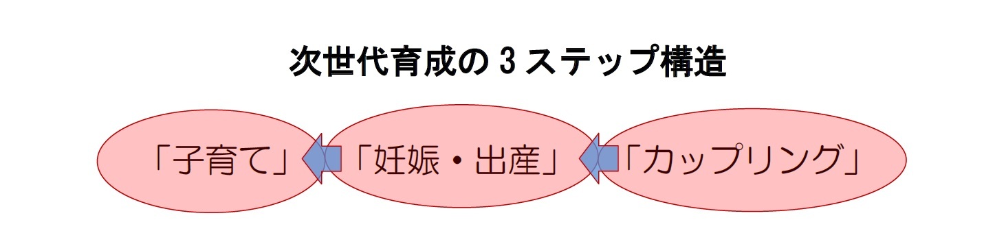 次世代育成の3ステップ構造