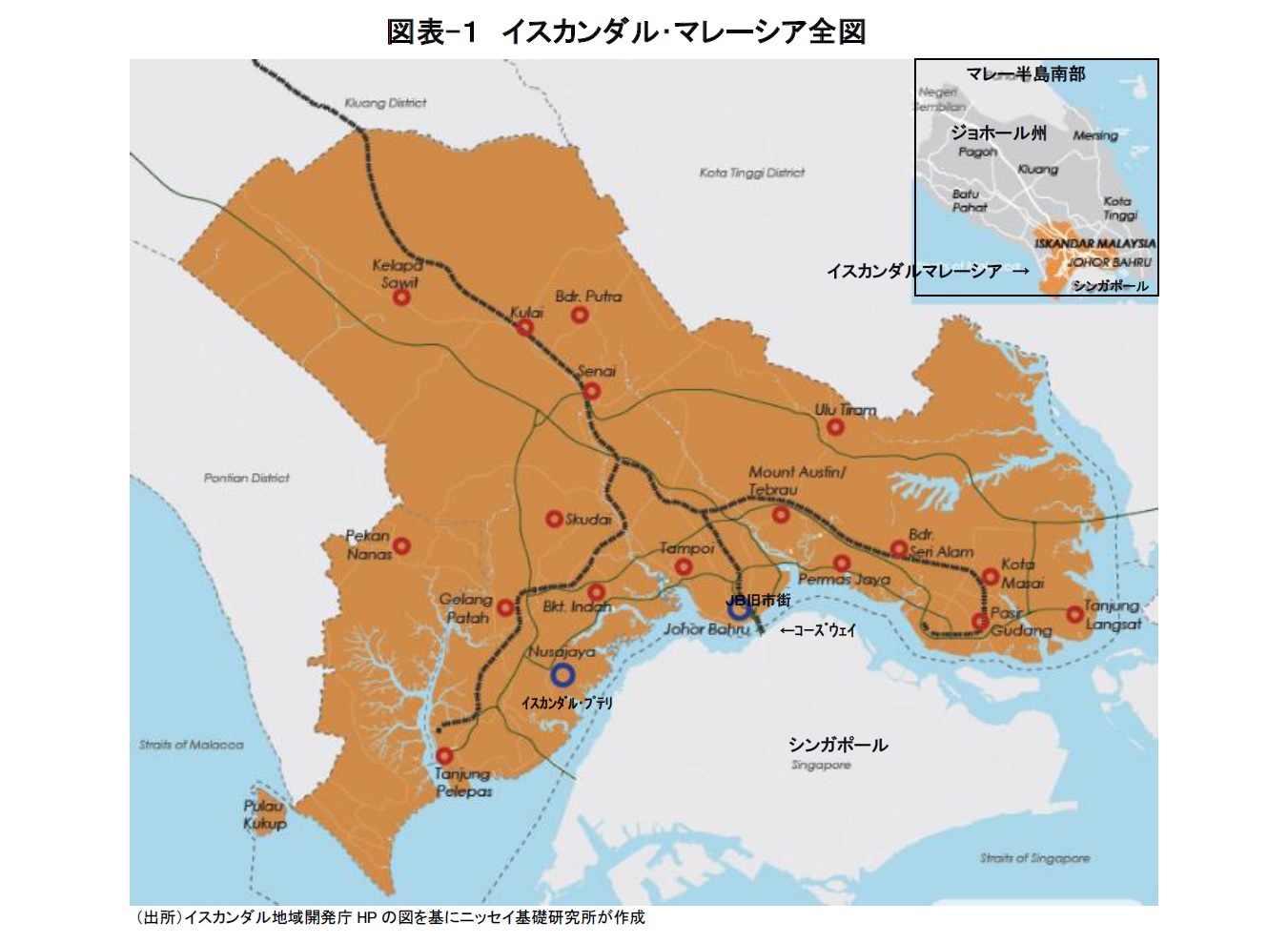 図表-1 イスカンダル・マレーシア全図
