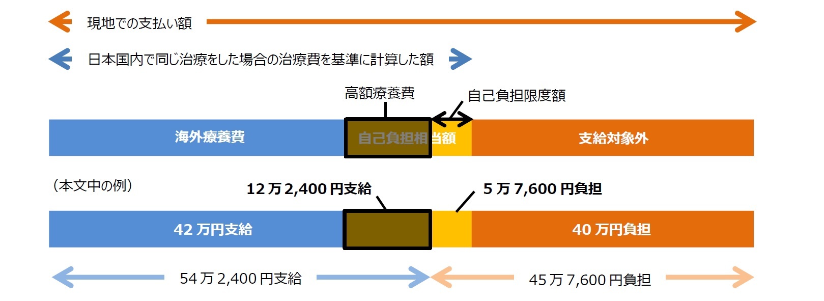 日本国内で同じ治療をした場合の治療費を基準に計算した額