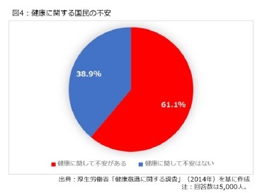 図4：健康に関する国民の不安