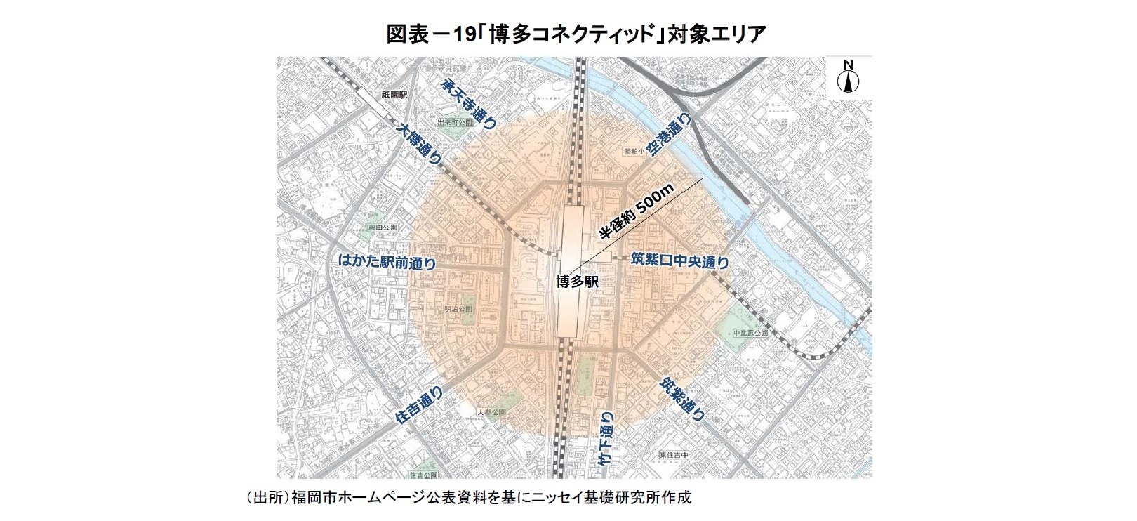 図表－19「博多コネクティッド」対象エリア