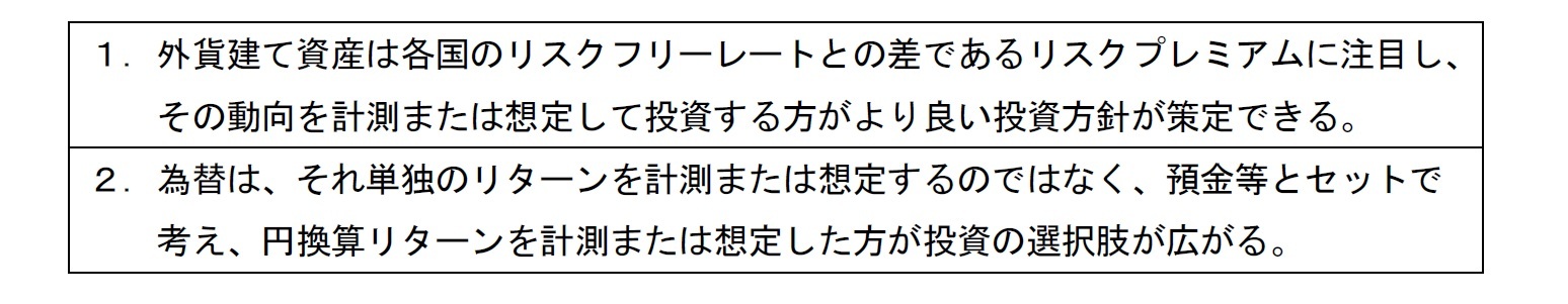 外貨建て資産への投資で必要な視点