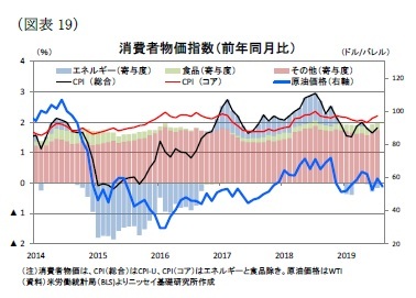 （図表19）消費者物価指数（前年同月比）