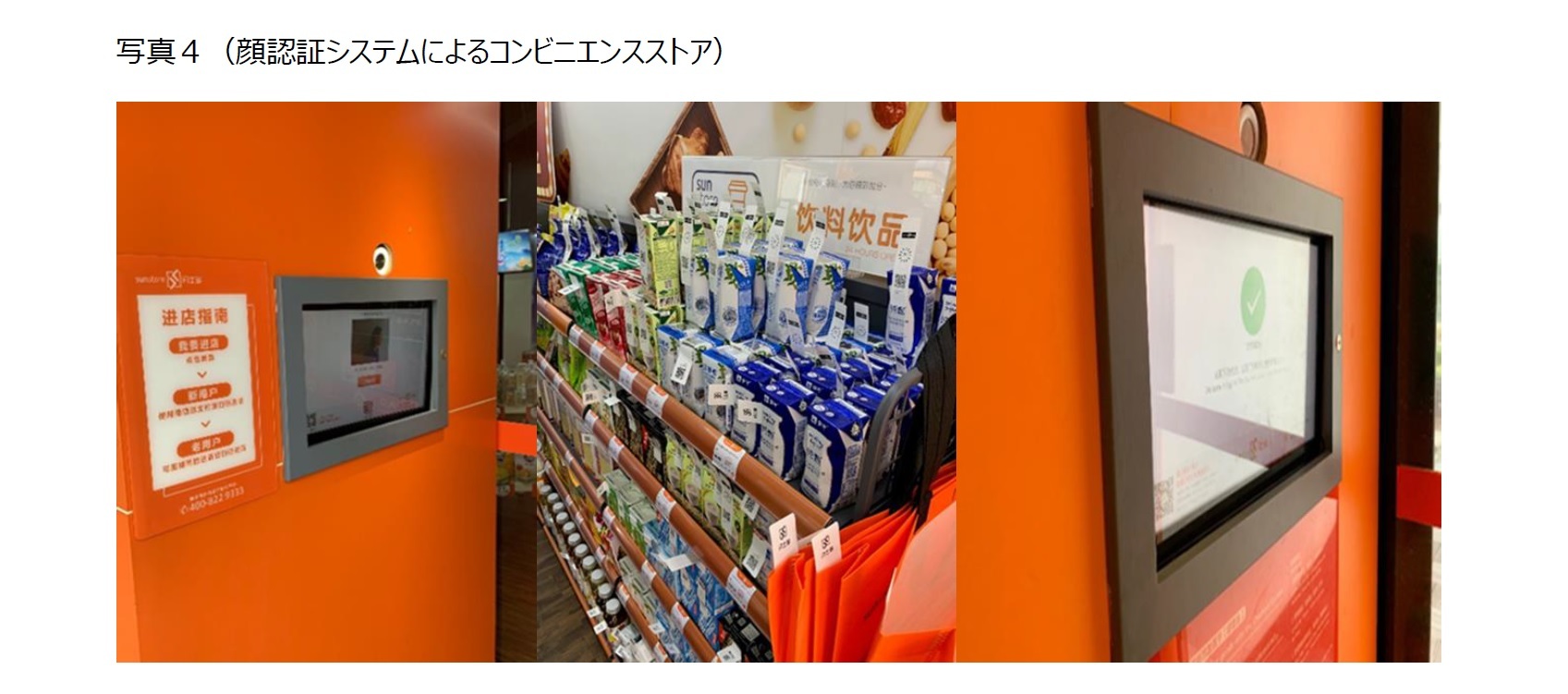 写真4(顔認証システムによるコンビニエンスストア)