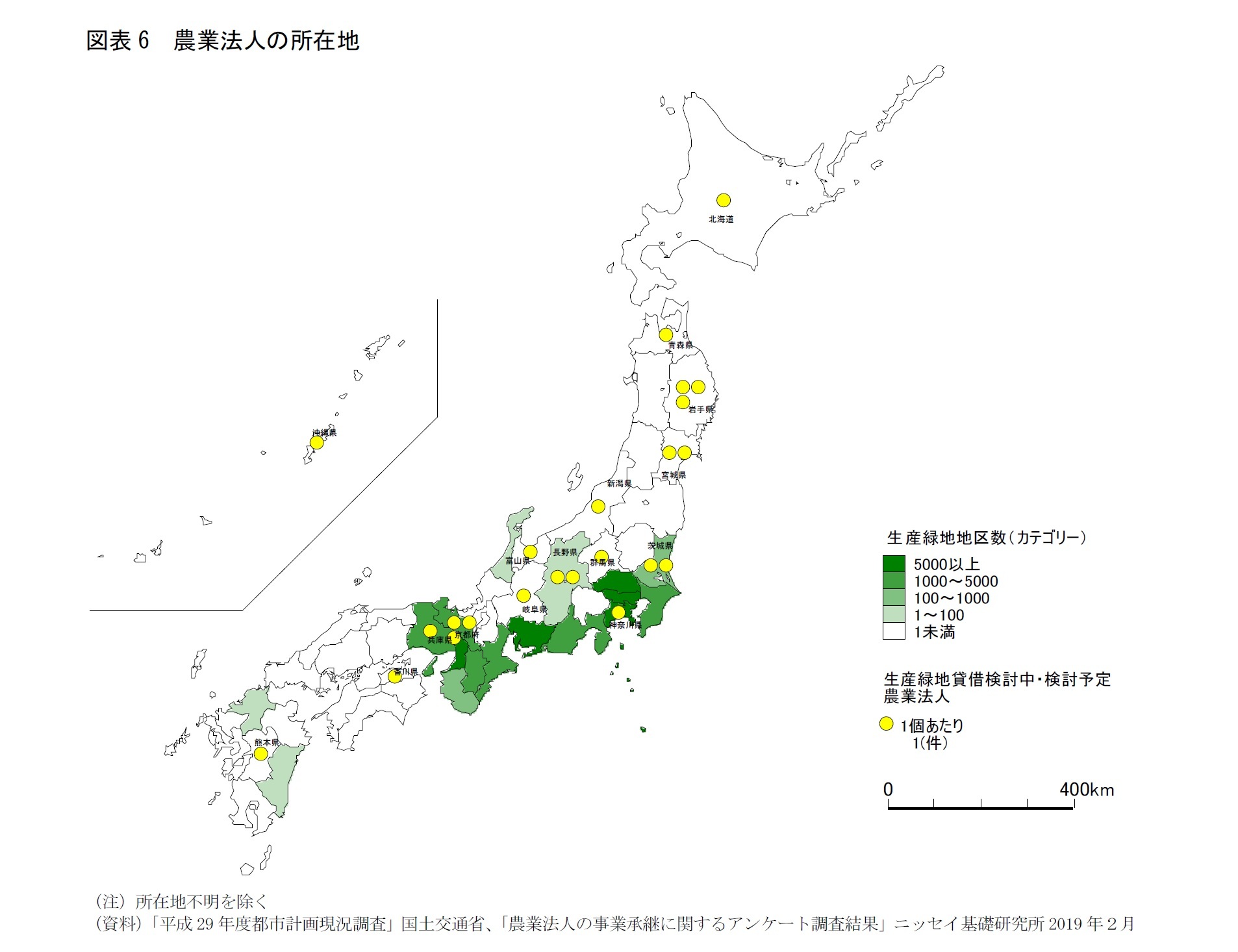 図表6 農業法人の所在地