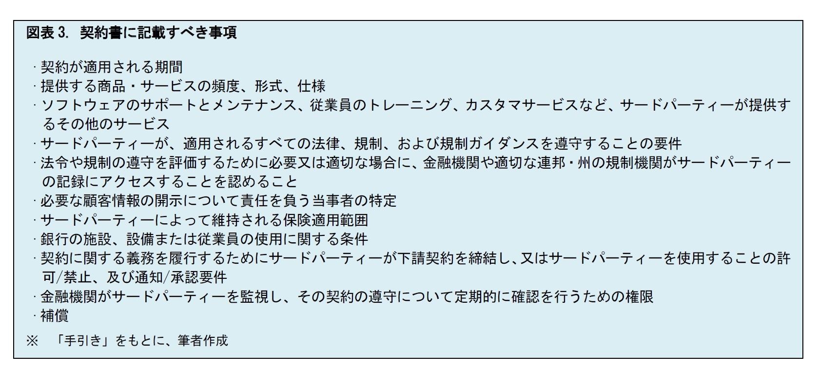 図表3. 契約書に記載すべき事項