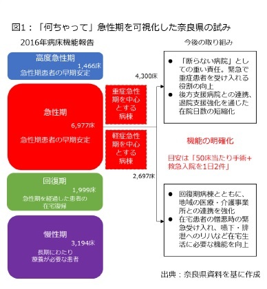 図1：「何ちゃって」急性期を可視化した奈良県の試み