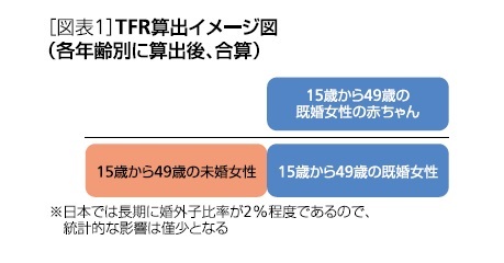 ［図表1］TFRイメージ図(各年齢別に算出、合算)