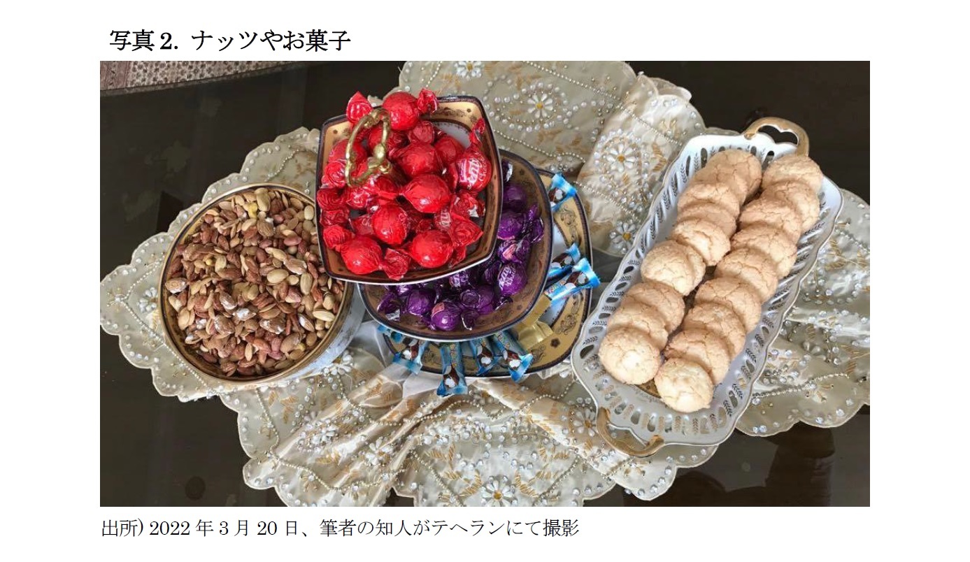 写真2. ナッツやお菓子