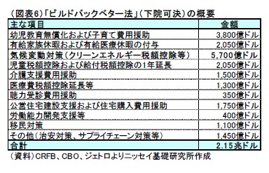 （図表6）「ビルドバックベター法」（下院可決）の概要
