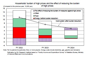 Households' burden of high prices and the effect of reducing the burden of high prices