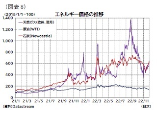 （図表8）エネルギー価格の推移