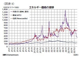 (図表8)エネルギー価格の推移