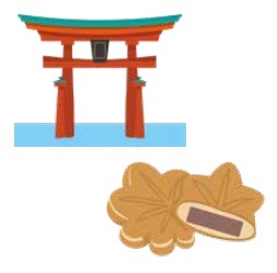 神社・もみじまんじゅう