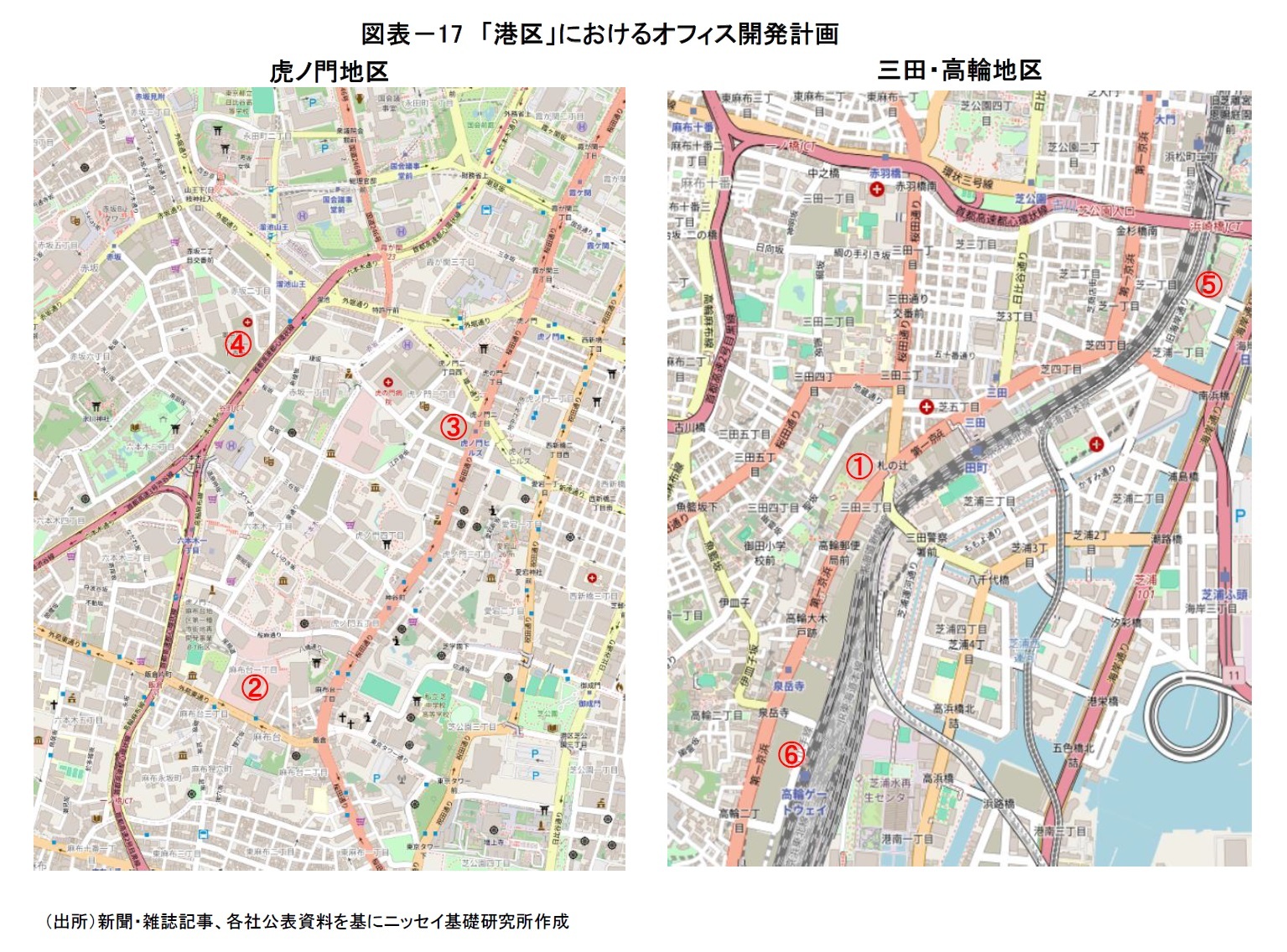 図表-17 「港区」におけるオフィス開発計画