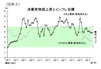 (図表3)消費者物価上昇とインフレ目標
