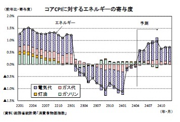 コアCPIに対するエネルギーの寄与度