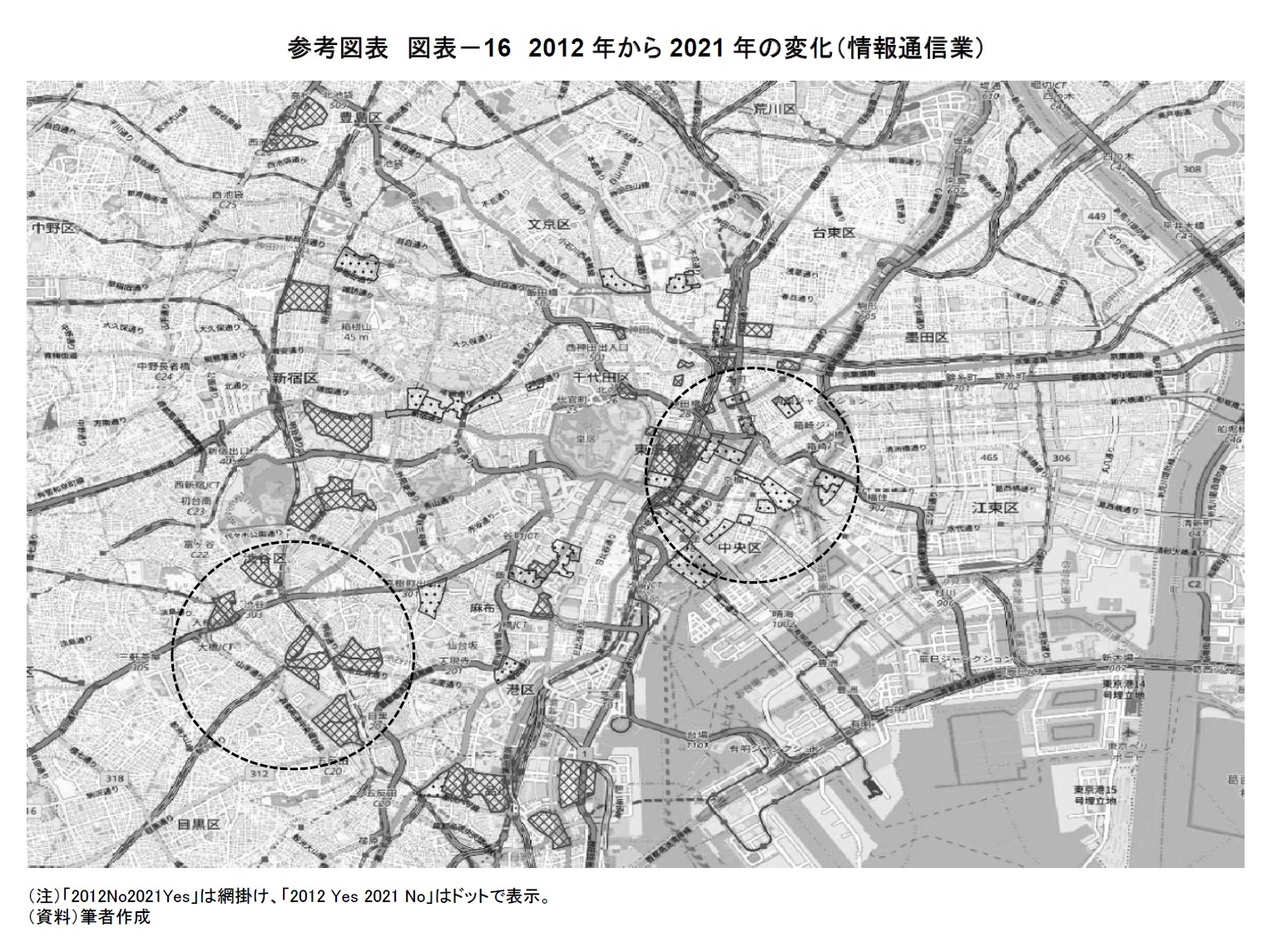 参考図表　図表－16　2012年から2021年の変化（情報通信業）