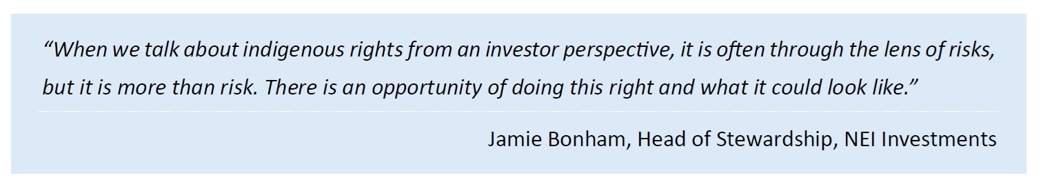 Jamie Bonham, Head of Stewardship, NEI Investments