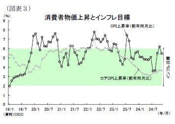 (図表3)消費者物価上昇とインフレ目標