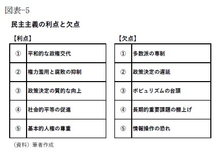 図表-5 民主主義の利点と欠点