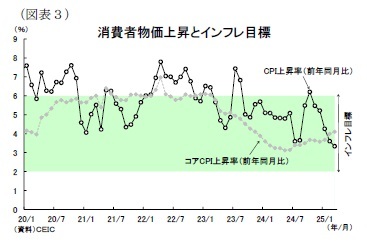 (図表3)消費者物価上昇とインフレ目標