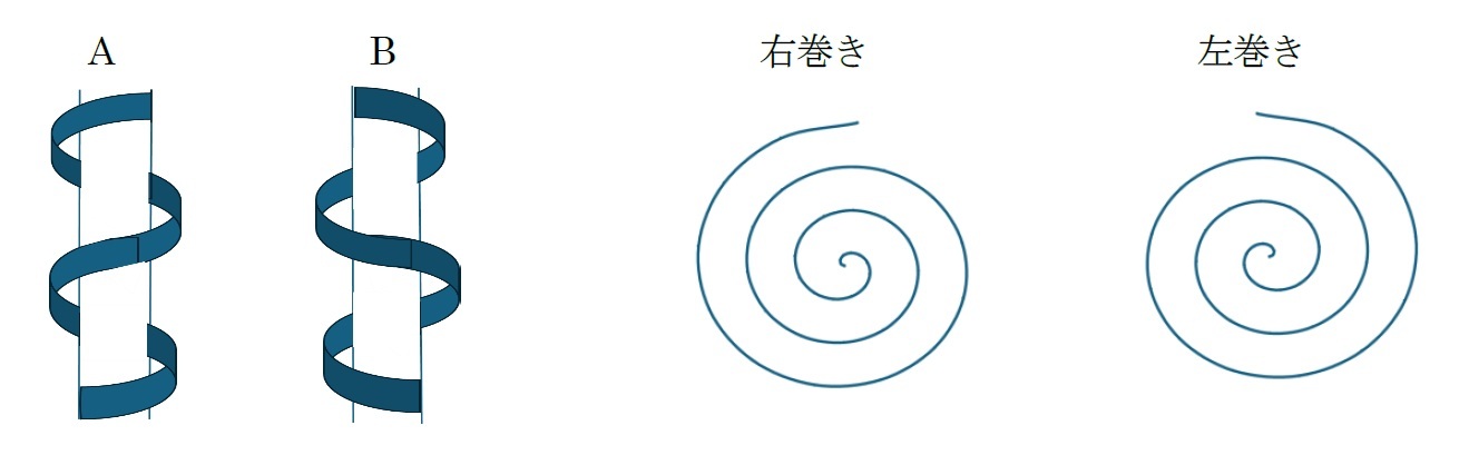 右巻きと左巻き