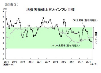 (図表3)消費者物価上昇とインフレ目標