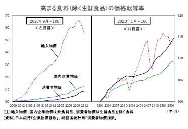 高まる食料(除く生鮮食品)の価格転嫁率