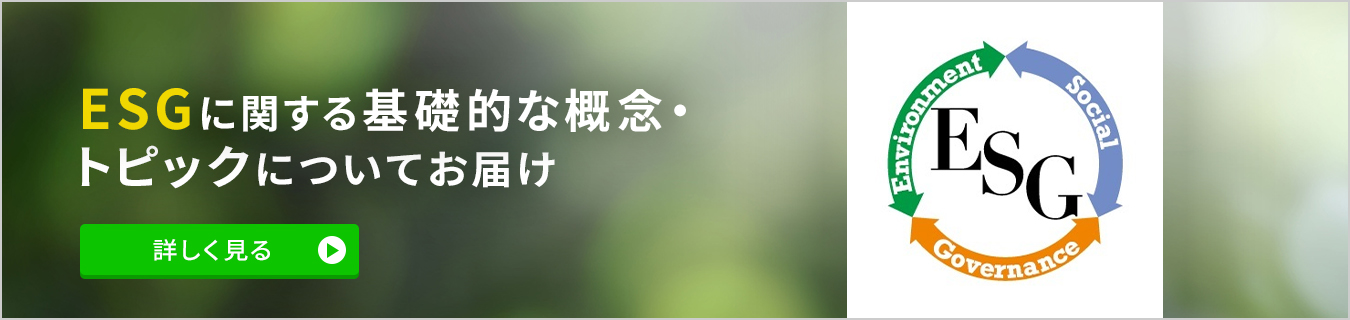 ESGレター基礎編　ESGに関する基礎的な概念　トピックについてお届け　詳しく見る